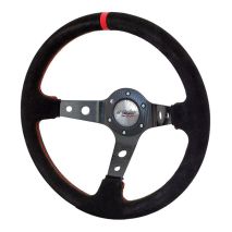 ΤΙΜΟΝΙ PIT ΜΑΥΡΟ ΤΡΙΑΚΤΙΝΟ ΜΕ ΚΟΚΚΙΝΗ ΡΙΓΑ 350mm ΚΑΙ ΒΑΘΟΣ 9,5cm Auto Moto Tyres 