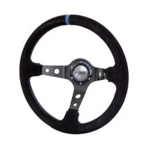 ΤΙΜΟΝΙ SHAKEDOWN ΜΑΥΡΟ ΣΟΥΕΤ ΜΕ ΜΠΛΕ ΡΙΓΑ ΤΡΙΑΚΤΙΝΟ ΔΙΑΜΕΤΡΟΣ 350mm ΒΑΘΟΣ 95mm ΠΑΧΟΣ 104mm Auto Moto Tyres 