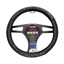 ΚΑΛΥΜΜΑ ΤΙΜΟΝΙΟΥ LEOPARD ΟΙΚΟΛΟΓΙΚΟ ΔΕΡΜΑ ΜΑΥΡΟ (M) 37-39cm SIMONI RACING - 1 TE Auto Moto Tyres 