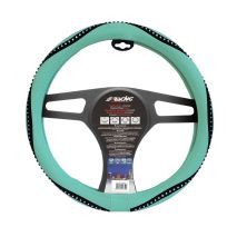 ΚΑΛΥΜΜΑ ΤΙΜΟΝΙΟΥ SNAPPY TIFFANY ΠΡΑΣΙΝΟ/ΜΑΥΡΟ ΜΕ ΣΤΡΑΣ ΟΙΚΟΛΟΓΙΚΟ ΔΕΡΜΑ (M) 37-39cm SIMONI RACING - 1 TEM. Auto Moto Tyres 