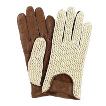 ΓΑΝΤΙΑ ΟΔΗΓΟΥ ΔΕΡΜΑΤΙΝΑ/ΠΛΕΚΤΑ ΚΑΦΕ (XL) VINTAGE GLOVES Auto Moto Tyres 