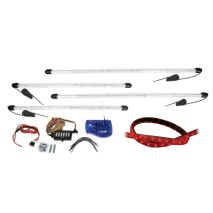 ΣΩΛΗΝΕΣ UNDERCAR LED ΚΟΚΚΙΝΟ ΧΡΩΜΑ 2x95cm & 2x125cm - 1 kit. Auto Moto Tyres 