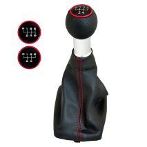 ΠΟΜΟΛΟ ΜΕ ΕΝΔΕΙΞΗ 6 ΤΑΧΥΤΗΤΩΝ ΜΕ ΜΑΥΡΗ ΦΟΥΣΚΑ ΚΑΙ ΚΟΚΚΙΝΗ ΡΑΦΗ ΓΙΑ AUDI A3 8L 1996-2003 Auto Moto Tyres 