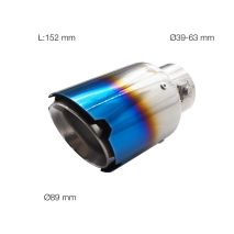 ΑΚΡΟ (ΜΠΟΥΚΑ) ΕΞΑΤΜΙΣΗΣ ΚΑΜΜΕΝΟ ΤΙΤΑΝΙΟ Φ39-63 mm (ΜΗΚΟΣ 152/220mm/ΔΙΑΜΕΤΡΟΣ ΕΞΩΤΕΡΙΚΗ 89mm) SIMONI RACING  - 1 τεμ. Auto Moto Tyres 