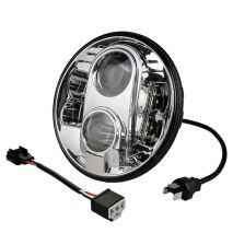 ΦΑΝΑΡΙ ΣΤΡΟΓΓΥΛΟ 7 ΙΝΤΣΩΝ ME 8LED CREE (XML-10W) 9-36V 6000-6500K CHROME Auto Moto Tyres 