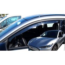 ΑΝΕΜΟΘΡΑΥΣΤΕΣ ΓΙΑ FORD MUSTANG MACH-E 5D 2020+  -  ΑΥΤΟΚΙΝΗΤΟΥ ΑΠΟ ΕΥΚΑΜΠΤΟ ΦΙΜΕ ΠΛΑΣΤΙΚΟ HEKO - 2 ΤΕΜ. Auto Moto Tyres 