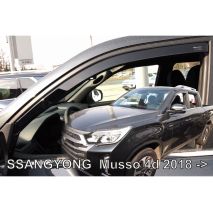 ΑΝΕΜΟΘΡΑΥΣΤΕΣ ΓΙΑ SSANGYONG MUSSO 4D 2018+ ΖΕΥΓΑΡΙ ΑΠΟ ΕΥΚΑΜΠΤΟ ΦΙΜΕ ΠΛΑΣΤΙΚΟ HEKO - 2 ΤΕΜ. Auto Moto Tyres 