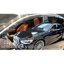 ΑΝΕΜΟΘΡΑΥΣΤΕΣ ΓΙΑ MERCEDES S W223 /V223 4D 2020+ ΣΕΤ ΑΥΤΟΚΙΝΗΤΟΥ ΑΠΟ ΕΥΚΑΜΠΤΟ ΦΙΜΕ ΠΛΑΣΤΙΚΟ HEKO - 4 ΤΕΜ. Auto Moto Tyres 
