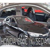 ΑΝΕΜΟΘΡΑΥΣΤΕΣ ΓΙΑ HONDA CIVIC X GEN 4D 2017+ ΣΕΤ ΑΥΤΟΚΙΝΗΤΟΥ ΑΠΟ ΕΥΚΑΜΠΤΟ ΦΙΜΕ ΠΛΑΣΤΙΚΟ HEKO - 4 ΤΕΜ. Auto Moto Tyres 