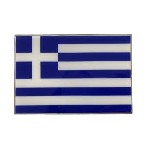 GREECE ΑΥΤΟΚΟΛΛΗΤΗ ΕΛΛΗΝΙΚΗ ΣΗΜΑΙΑ 13,8 X 9,4 cm ΜΠΛΕ/ΛΕΥΚΟ/ΧΡΩΜΙΟ ΜΕ ΕΠΙΚΑΛΥΨΗ ΕΠΟΞΕΙΔΙΚΗΣ ΡΥΤΙΝΗΣ (ΥΓΡΟ ΓΥΑΛΙ) - 1 ΤΕΜ. Auto Moto Tyres 
