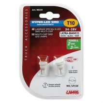 T10 W5W 24/28V 32lm HYPER-LED6 ΛΕΥΚΟ ΔΙΑΘΛΑΣΗΣ 2SMDx3chips (ΚΑΡΦΩΤΟ-ΔΙΠΛΗΣ ΠΟΛΙΚΟΤΗΤΑΣ)BLISTER 2ΤΕΜ. Auto Moto Tyres 