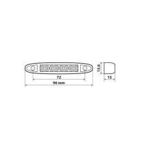ΦΩΣ ΟΓΚΟΥ 4LED ΚΟΚΚΙΝΟ 12/24V 96mm ΑΔΙΑΒΡΟΧΟ 1ΤΕΜ. Auto Moto Tyres 