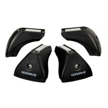 KIT ΜΕ ΜΠΑΡΕΣ ΟΡΟΦΗΣ ΓΙΑ SKODA RAPID SPACEBACK 5D 2013> ΑΛΟΥΜΙΝΙΟΥ & ΜΠΑΓΚΑΖΙΕΡΑ BOX 430 LT (ΛΕΥΚΗ-ΑΣΠΡΗ/ΓΥΑΛΙΣΤΕΡΗ) NORDRIVE Auto Moto Tyres 