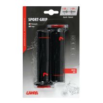 ΧΕΙΡΟΛΑΒΕΣ ΤΙΜΟΝΙΟΥ ΜΗΧΑΝΗΣ SPORT-GRIP ΜΑΥΡΟ/ΚΟΚΚΙΝΟ (22 mm-12cm/25mm-12,5cm) LAMPA - 2 ΤΕΜ. Auto Moto Tyres 