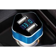 ΦΟΡΤΙΣΤΗΣ ΑΝΑΠΤΗΡΑ ΜΕ 2 ΘΥΡΕΣ USB 12V 2400mA ΚΑΙ ΒΟΛΤΟΜΕΤΡΟ  AMiO – 1 ΤΕΜ. Auto Moto Tyres 