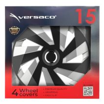ΤΑΣΙΑ 15" HUBCAP VECTOR RC SILVER BLACK AMIO- ΣΕΤ 4 ΤΕΜ. ΣΕ ΚΟΥΤΙ Auto Moto Tyres 