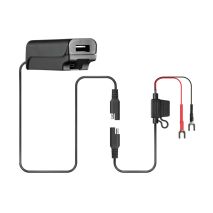 Αδιάβροχος Φορτιστής Κινητού Trek X 12/24V 48W της σειράς Optiline με 2 θύρες USB Type A και USB Type C, Καλώδιο 180 cm, Βύσμα SAE και Ακροδέκτες, Ασφάλεια, Αδιαβροχοποίηση IPX6, συμβατό με Βάσεις Στήριξης, Θήκες ή Αντάπτορες Κινητού Optiline Auto Moto Tyres 