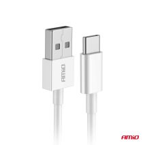 ΚΑΛΩΔΙΑ ΦΟΡΤΙΣΗΣ ΚΑΙ ΜΕΤΑΦΟΡΑΣ ΔΕΔΟΜΕΝΩΝ USB ΣΕ USB-C 200cm 2A ΛΕΥΚΟ ΑΜΙΟ - 1 ΤΕΜ. Auto Moto Tyres 