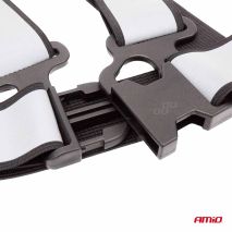 ΖΩΝΗ ΑΣΦΑΛΕΙΑΣ ΑΝΑΚΛΑΣΤΙΚΗ ΜΕ ΧΙΑΣΤΙ ΤΙΡΑΝΤΕΣ ΜΑΥΡΟ (ΦΩΣΦΟΡΙΖΕ/ΠΟΛΥΕΣΤΕΡΙΚΟ) AMIO -  1 ΤΕΜ. Auto Moto Tyres 