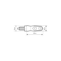 ΦΛΑΣ MOTO NIX 12V LED SMD 42x13mm ΜΑΥΡΟ LAMPA - 2 τεμ. Auto Moto Tyres 