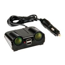 ΑΝΤΑΠΤΟΡΑΣ 2ΠΛΟΣ ΑΝΑΠΤΗΡΑ + 2USB 12/24V Auto Moto Tyres 