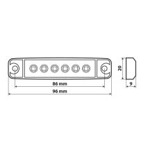 ΦΩΣ ΟΓΚΟΥ 6LED ΛΕΥΚΟ SMD 12/24V 96mm 20ΤΕΜ. Auto Moto Tyres 