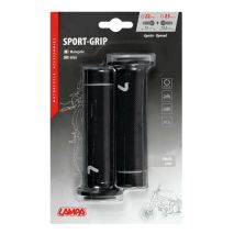 ΧΕΙΡΟΛΑΒΕΣ ΤΙΜΟΝΙΟΥ ΜΗΧΑΝΗΣ SPORT-GRIP ΜΑΥΡΟ/ΓΚΡΙ (22 mm-12cm/25mm-12,5cm) LAMPA - 2 ΤΕΜ. Auto Moto Tyres 