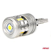 ΛΑΜΠΑΚΙΑ LED T10 W5W 12/24V LED 6x3020+1x3030SMD STANDARD ΛΕΥΚΑ ΑΜΙΟ - 2 ΤΕΜ. Auto Moto Tyres 