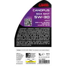 ΛΑΔΙ ΚΙΝΗΤΗΡΑ SW-30 CANOPUS 504 SINT ΣΥΝΘΕΤΙΚΟ TOP PERFORMANCE 1L LAMPA - 1 ΤΕΜ. Auto Moto Tyres 