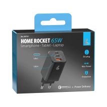 ΦΟΡΤΙΣΤΗΣ ΜΕ ΟΙΚΙΑΚΗ ΠΡΙΖΑ HOME ROCKET 65W 100/230V 65W ΜΕ 3 ΘΥΡΕΣ USB (USB-A+USB-Cx2) QUICK CHARGE LAMPA - 1 ΤΕΜ. Auto Moto Tyres 