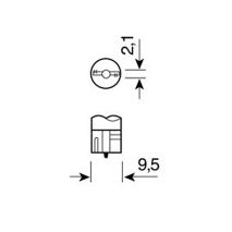 ΛΑΜΠΑ ΑΚΑΛΥΚΗ 12V/2W Τ10 Auto Moto Tyres 