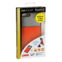 APPLE iPHONE 7 PLUS ΚΑΙ 8 PLUS ΘΗΚΗ ΚΙΝΗΤΟΥ DUO POCKET ΓΚΡΙ-ΠΟΡΤΟΚΑΛΙ ΜΑΓΝΗΤΙΚΗ SILVER LINE Auto Moto Tyres 