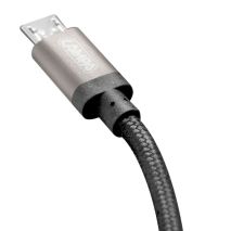 ΚΑΛΩΔΙΟ ΦΟΡΤΙΣΗΣ ΚΑΙ ΣΥΓΧΡΟΝΙΣΜΟΥ MICRO USB SUPER RESISTANT 100cm ΜΑΥΡΟ Auto Moto Tyres 