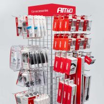 STAND ΜΕΤΑΛΛΙΚΟ ΜΕ ΠΛΕΓΜΑ 4 ΟΨΕΩN ΜΕ ΓΑΝΤΖΑΚΙΑ ΣΤΕΡΕΩΣΗΣ 175x31cm AMIO - 1 Τεμ. Auto Moto Tyres 