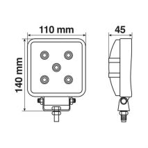ΠΡΟΒΟΛΕΑΣ ΕΡΓΑΣΙΑΣ WL-13 15W 1200LM 12/24V ΜΕ 5 LED  10-30V 6.000K (110x140x45mm) ΦΩΣ ΔΙΑΘΛΑΣΗΣ -1ΤΕΜ. Auto Moto Tyres 