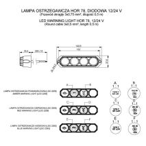 ΦΩΣ ΠΡΟΕΙΔΟΠΟΙΗΣΗΣ 12/24V HOR78 6W 4LED 143x35mm ΚΟΚΚΙΝΟ Auto Moto Tyres 