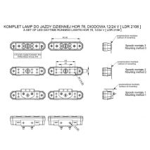 DRL HOR78 12/24V ΠΡΟΣΘΕΤΟ DAYTIME ΔΙΕΘΝΗ ΜΕ 4LED 6W 120,5x36,8mm ΜΑΥΡΟ 2ΤΕΜ Auto Moto Tyres 