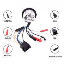 HASDA MP3 PLAYER 113 mm- 5V-4X40W ΜΕ ΡΑΔΙΟΦΩΝΟ/USB/BLUETOOTH (ΑΔΙΑΒΡΟΧΟ/ΣΤΡΟΓΓΥΛΟ/ΜΑΥΡΟ ΧΡΩΜΙΟΜΕΝΟ ΔΑΧΤΥΛΙΔΙ) Auto Moto Tyres 