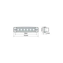 ΦΩΣ ΟΓΚΟΥ 9>32V 6 LED ΚΟΚΚΙΝΟ ΧΡΩΜΑ 95,6x19,8mm ΜΕ ΕΓΚΡΙΣΗ ΤΥΠΟΥ E148 LAMPA -  20 Τεμ. Auto Moto Tyres 