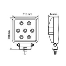 ΠΡΟΒΟΛΕΑΣ ΕΡΓΑΣΙΑΣ WL-3 21W 1400LM 10/30V ΜΕ 7 LED 10-30V 6.000K (110x140x44mm) ΦΩΣ ΔΙΑΘΛΑΣΗΣ -1ΤΕΜ. Auto Moto Tyres 