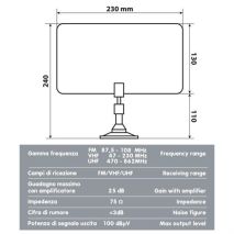 Ψηφιακή κεραία τηλεόρασης με αντάπτορα αναπτήρα Auto Moto Tyres 