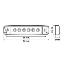 ΦΩΣ ΟΓΚΟΥ 6LED ΠΡΑΣΙΝΟ 12/24V 96mm ΑΔΙΑΒΡΟΧΟ 1ΤΕΜ. Auto Moto Tyres 