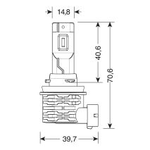 H8-H9-H11-H16 HALO KILLER PGJ19-X 9-32V -20W - 6500K - 3200lm HALO LED KIT SERIES 10 (12 LED ZES CHIPS) - 2 ΤΕΜ. Auto Moto Tyres 