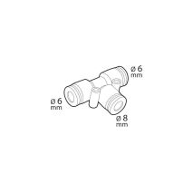 ΣΥΝΔΕΣΜΟΣ ΑΕΡΑ ΤΡΙΠΛΟΣ Φ 6/8mm MAX 13BAR kg/cm2 LAMPA - 1 TEM. Auto Moto Tyres 