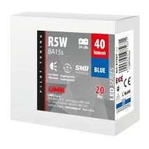 R5W BA15s 24/28V 6SMDX1CHIP LED 40lm ΜΠΛΕ ΚΟΥΤΙ LAMPA - 20 ΤΕΜ. Auto Moto Tyres 