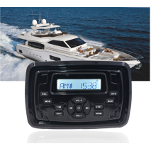 HASDA MP3 PLAYER 155X105mm - 12V - 4X45W ΜΕ ΡΑΔΙΟΦΩΝΟ/USB/BLUETOOTH (ΑΔΙΑΒΡΟΧΟ/ΜΑΥΡΟ) Auto Moto Tyres 