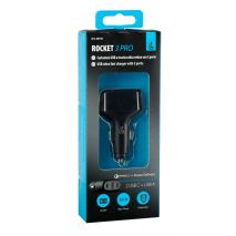 ΦΟΡΤΙΣΤΗΣ ΑΝΑΠΤΗΡΑ 12/24V MAX 40W ΜΕ 1 ΘΥΡΑ USB A & 2 ΘΥΡΕΣ USB C FAST CHARGE ΜΑΥΡΟΣ ROCKET 3 PRO LAMPA - 1 TEM. Auto Moto Tyres 