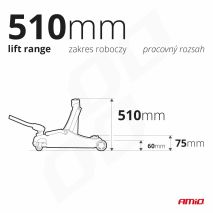 ΓΡΥΛΟΣ ΥΔΡΑΥΛΙΚΟΣ ΜΕ ΡΟΔΕΣ 3.000KG (ΥΨΟΣ 75-510mm) - 1 Τεμ. Auto Moto Tyres 