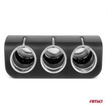 ΑΝΤΑΠΤΟΡΑΣ ΑΝΑΠΤΗΡΑ 12/24V 120W ΜΑΥΡΟΣ/3 ΘΕΣΕΙΣ/ΚΑΛΩΔΙΟ 80cm AMIO - 1 Τεμ. Auto Moto Tyres 