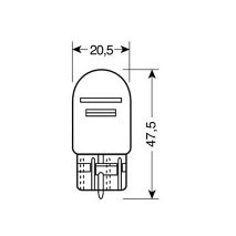 ΛΑΜΠΑ ΑΚΑΛΥΚΗ ΓΙΓΑΣ 12V W21/5W Auto Moto Tyres 